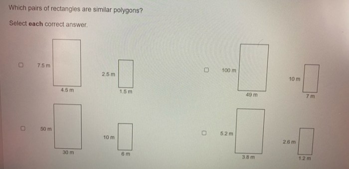 Answer rectangles polygons correct