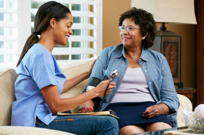 A nurse at an ophthalmology clinic is providing teaching